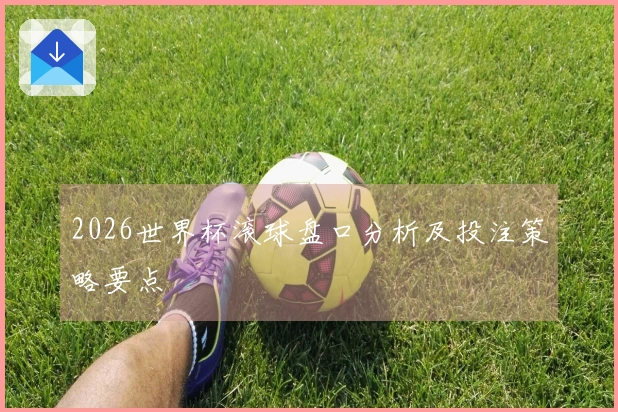 2026世界杯滚球盘口分析及投注策略要点